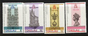 tokelau various island 1978 year Elizabeth woman . immediately rank 25 anniversary stamp set 
