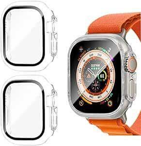 colaxuyi 【2枚セット】 Apple Watch Ultra 用 ケース 49mm 一体型 全面保護 アップルウォッチウル