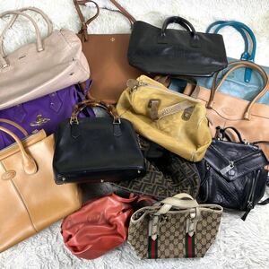 1円〜 13点まとめ ブランドバッグ GUCCI グッチ LOEWE ロエベ FENDI フェンディ TOD'S ディーゼル ヴィヴィアン トリーバーチ ジャンク品 