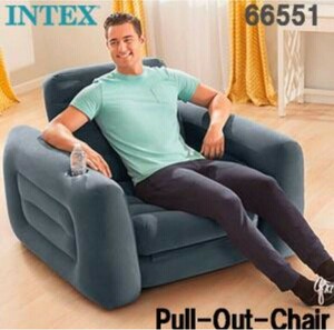プルアウトチェア エアーリクライニングソファー 一人掛け用 INTEX