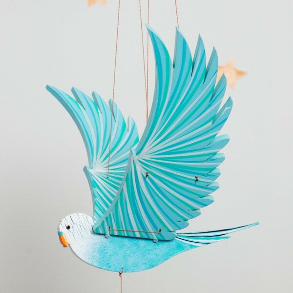 【新品】セキセイインコ フライングモビール / Tulia's Artisan Gallery Flying Mobile　インコ オウム おもちゃ インテリア 鳥