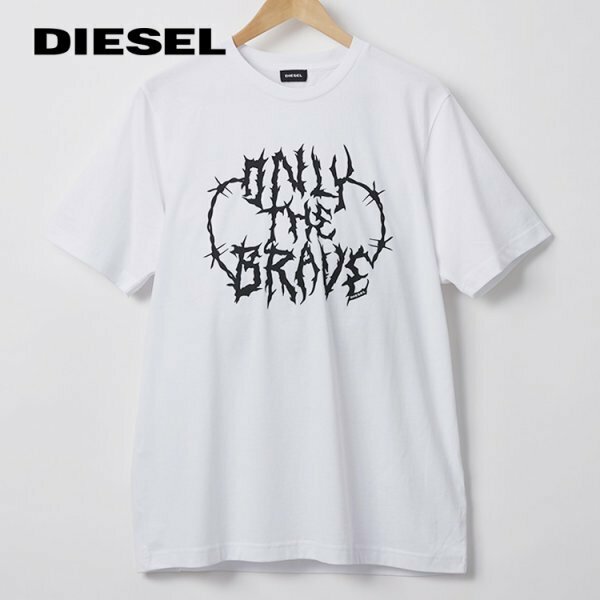 Mサイズ DIESEL ディーゼル ロゴ Tシャツ JUST-B23 メンズ ブランド 白 ホワイト