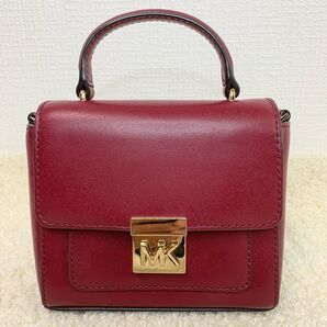 MICHAEL CORS マイケルコース ミニショルダーバック レッド 2way ゴールド金具