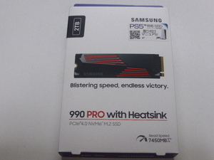 SAMSUNG PS5対応 SSD 990 PRO with Heatsink M.2 NVMe PCIe Gen4.0x4 2TB 未開封 未使用品です MZ-V9P2T0G-IT 