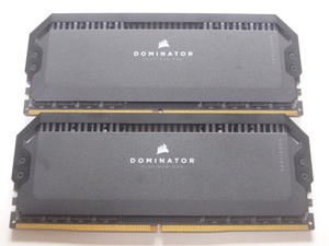 メモリ デスクトップパソコン用 CORSAIR DOMINATOR PLATIUM RGB DDR5-5200 PC5-41600 32GBx2枚合計64GB 起動確認済です CMT64GX5M2B5200C40