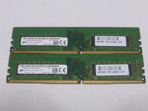 メモリ デスクトップパソコン用 Micron DDR4-2666 PC4-21300 16GBx2枚 合計32GB 起動確認済みです①
