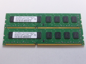 メモリ デスクトップ用 SanMax hynixチップ 1.5V DDR3-1600 PC3-12800 8GBx2枚 合計16GB 起動確認済みです