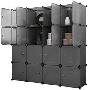ワードローブ クローゼット 棚 収納 収納ボックス 組み立て式 衣類収納ラック 扉付き ボックス カラーボックス 組立簡単 DIY