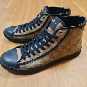 COACH Coach signature is ikatto sneakers beautiful goods US7.5D
