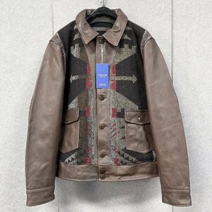  high class * leather jacket regular price 13 ten thousand *Emmauela* Italy * milano departure * high quality cow leather Rider's leather jacket neitib pattern dressing up standard bike L