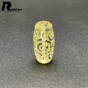 貴重 EU製 定価5万円★ROBEAN・チベット天珠・シトリンファントム★パワーストーン アクセサリー 天然石 金運 約30*15mm C517651