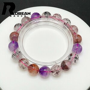 貴重 EU製 定価11万円★ROBEAN・スーパーセブン★パワーストーン ブレスレット 天然石 原石 お守り プレゼント 11.3-11.8mm 1001G513