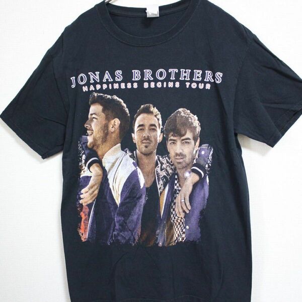 JONAS BROTHERS バンドT 半袖Tシャツ　メンズ　ブラック　S 黒 ブラック ビンテージ