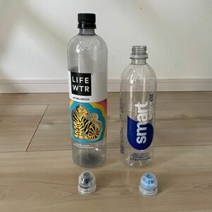  postage included! used * life water, Smart water bottle 2 ps, change bottle cap 2 piece *