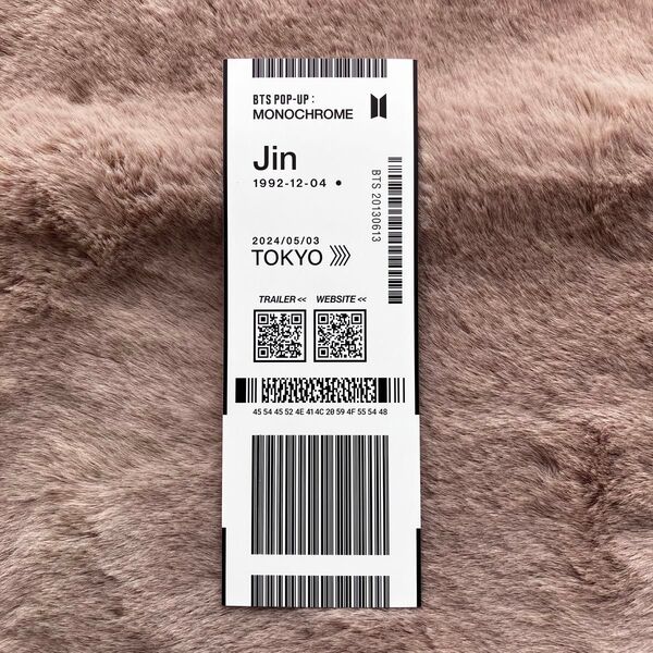 BTS モノクローム 入場特典 タグ JIN
