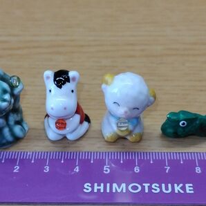 ミニチュア 未 ひつじ、申 さる、辰 たつ 置物