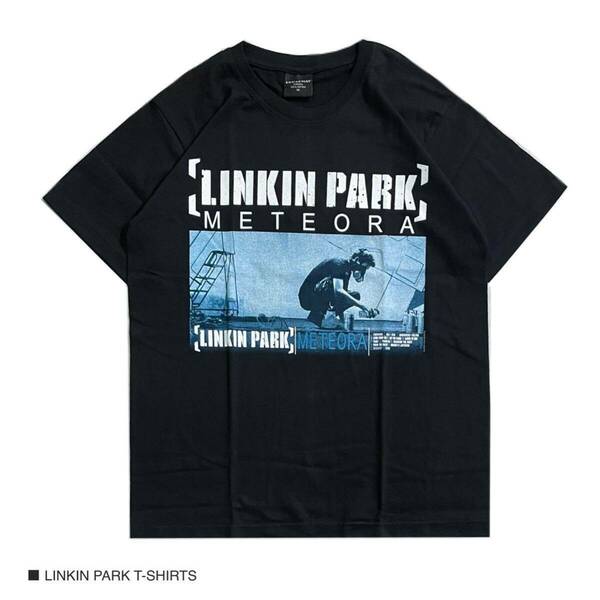 LINKIN PARK リンキンパーク 半袖 Tシャツ ロック バンドT カジュアル シャツ ブラック Mサイズ