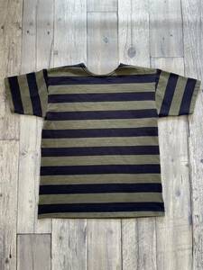 Warehouse (ウエアハウス) クルーネック 半袖ボーダーTシャツ size M