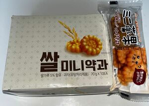 韓国伝統菓子　薬果　ミニヤッカ　70g×10袋　おやつ　揚げ菓子　