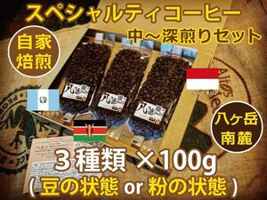 [BD016/ middle ~ deep .. set ]. pieces peak south .- own ..../ special ti coffee / Blend 100g×3 kind ( legume. condition or flour. condition )[ free shipping ]