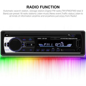 新品 車ラジオ カーオーディオ USB MP3プレーヤーリモコン MINIJSD520 12V BLUETOOTH カーステレオインダッシュ 1DIN FM AUX DJ740