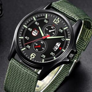 CHQ1320#軍事ナイロン防水日付クォーツアナログ軍メンズクォーツ腕時計メンズ腕時計パーティーの装飾スーツドレス時計