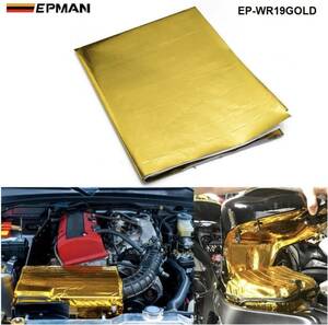 100cm×120cm ゴールド サーモシート 遮熱 断熱 リフレクション エキマニ インマニ 熱対策 用フォードマスタング ZCL1641