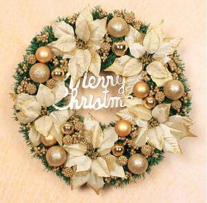  Christmas wreath * hand made * lease * wall decoration * entranceway * party for * new year lease * gold color *..DJ274