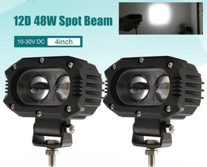 新品 LEDライトバー サーチライト ワークライト 作業灯 ヘッドライト スポットライト オフロード トラック オートバイ 2個 高輝度DJ754