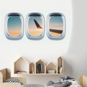 CHQ1146# wallpaper * airplane ( aircraft ). window * wall sticker.