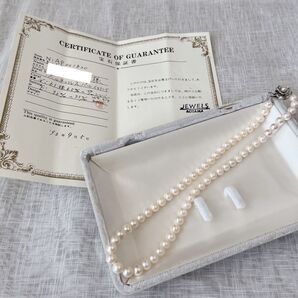 本真珠 パールネックレス 宝石保証書付き