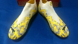 サッカー スパイク PUMA FUTURE ULTIMATE HG プーマ フューチャー アルティメット Sedate gray-Aspalt-Yellow 26.5 綺麗