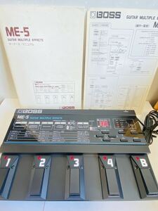 美品 取説付 日本製 BOSS ME-5 GUITAR MULTIPLE EFFECTS ボス ビンテージマルチエフェクター 通電確認済！！