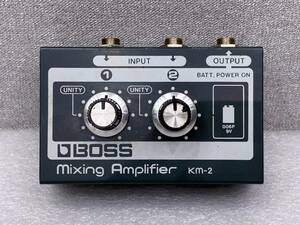 BOSS Mixing Amplifier km-2 Products of Roland JAPAN ボス ミキシングアンプ ミキサー 動作未確認 ジャンク品