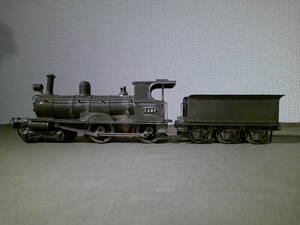  rare goods ~5500 shape ~ steam locomotiv O gauge (32mm:3 line type specification ) brass made scratch build goods ( not yet finished : device goods ) 1950 period about. work total length 34cm rank 