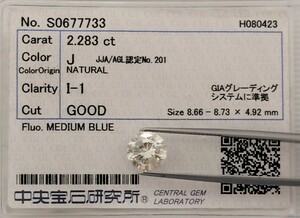 【6/9(日)】天然ダイヤモンドルース 2.283ct 鑑別 CGL│A6301tm【Iクラス】