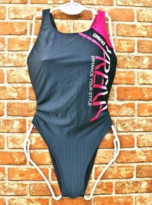 BY4-768*//arena!XL size! stylish cool * pink × gray *..pita* lady's .. swimsuit * most low price . postage .. packet if 210 jpy 