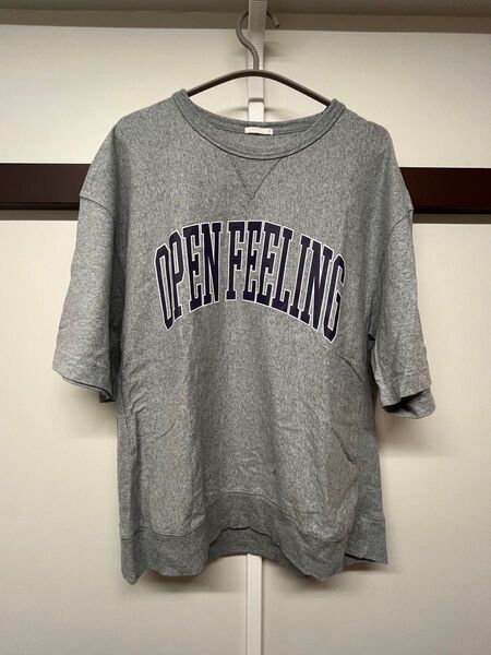 GU スウェットTシャツ5分袖 グレー