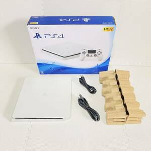 1円☆ 箱☆ PS4 500GB CUH-2200A FW:11.02 グレイシャーホワイト SONY プレステ4 slim 薄型 スリム 本体 PlayStation プレイステーション