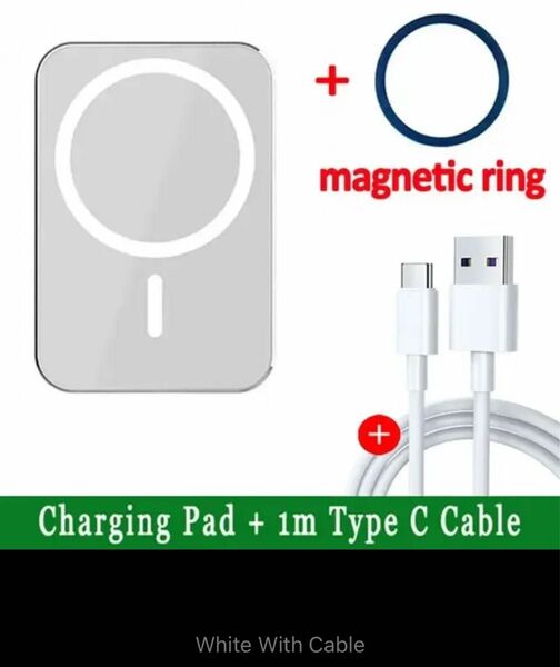MagSafe ワイヤレス充電対応　iPhone用　車載ホルダー　タイプC付き