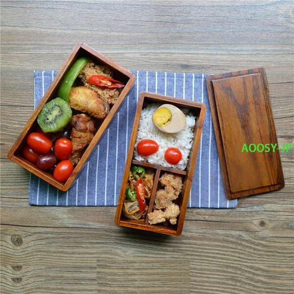 　スプーン＆フォーク付き木製お弁当箱