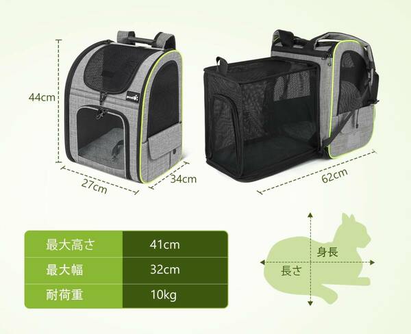 ☆ ペット キャリーバッグ 高品質 安全設計 操作簡単 3選択可能