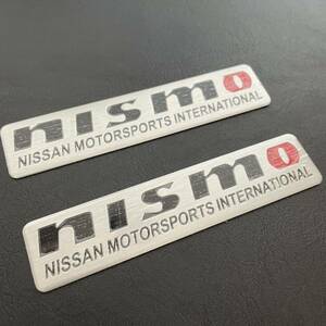 2枚セット アルミ製 NISMO ニスモ エンブレムステッカー　日産　エンブレム　ニッサン ニスモ シール ステッカー アルミ