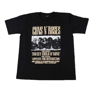 bw2●新品 黒 Lサイズ●ガンズアンドローゼズ(ガンズ) GUNS N’ ROSES 半袖Tシャツ//バンドTシャツ ロックTシャツ パンク メタル