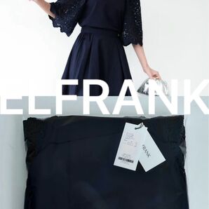 ELFRANK カットワークレースパフスリーブカットソー navy 新品未使用タグ付き