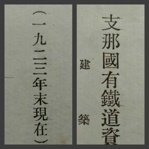 支那/国有鉄道/資産一覧/1923年/現在　検索：硬票/中華民国/京漢/鉄路/京奉/北平/前門/軍隊/国民党/北伐軍/南軍/本物/満州事変/南満鉄/洋行