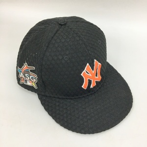 NEW ERA ニューヨークヤンキース 2017 ベースボール キャップ 美品 帽子 ストリート メンズ 7 1/2サイズ ブラック ニューエラ N19140F●