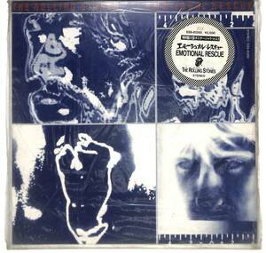 e4269/LP/ハイプステッカー付/ポスター付/The Rolling Stones/Emotional Rescue