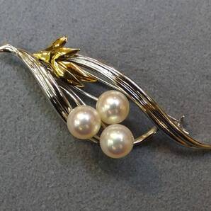 K18・シルバー【アコヤ真珠】【ブローチ&ペンダント】消費税・送料込み・上質・新品・未使用・本物。