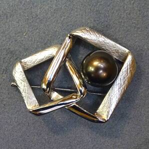 最高カラー!天然【黒蝶パール】【ブローチ&ペンダント】消費税・送料込み・上質・シルバー・新品・未使用・本物。